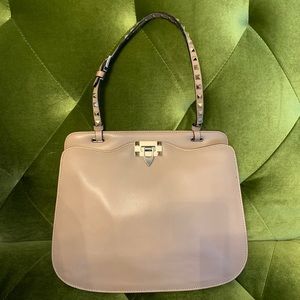 Valentino rockstud beige Spike Chain shoulder bag